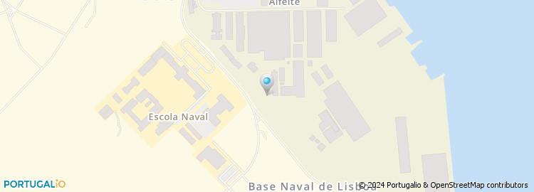 Mapa de Base Naval do Alfeite