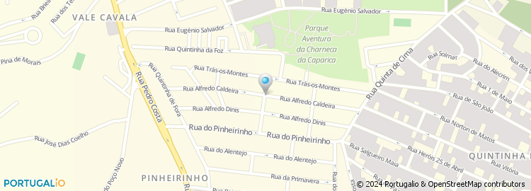 Mapa de Rua Alfredo Caldeira