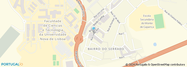 Mapa de Rua Carlos Reis