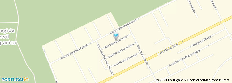 Mapa de Rua Infante Dom João