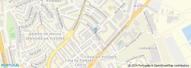 Mapa de Rua Rosas do Pombal