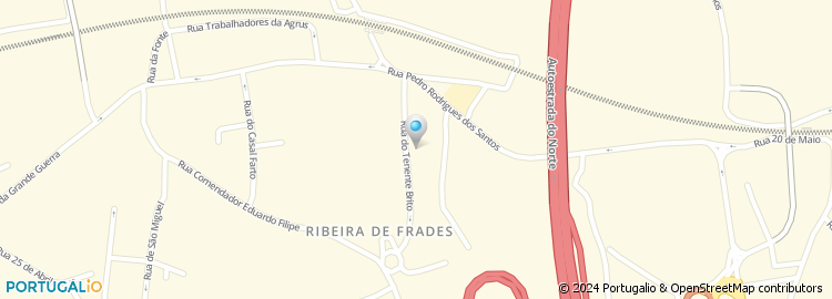 Mapa de Area de Telecomunicações de Coimbra