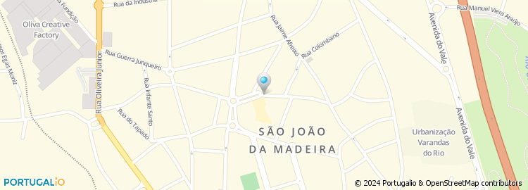 Mapa de Associação Humanitaria Bombeiros Voluntarios São João da Madeira