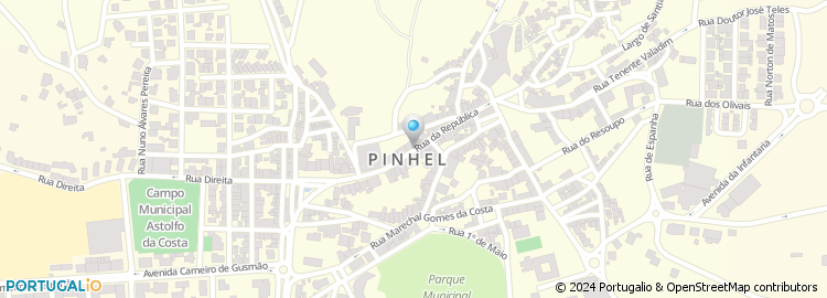 Mapa de Associação Industrial e Comercial de Pinhel
