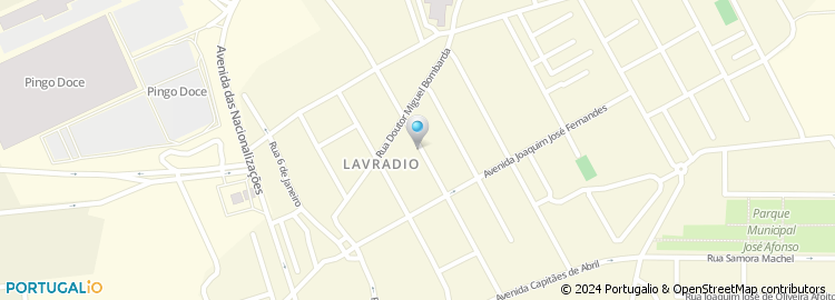 Mapa de Apartado 17, Lavradio