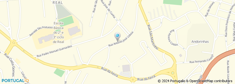 Mapa de Rua António José Lisboa