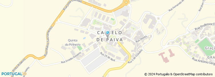 Mapa de Câmara Municipal de Castelo de Paiva
