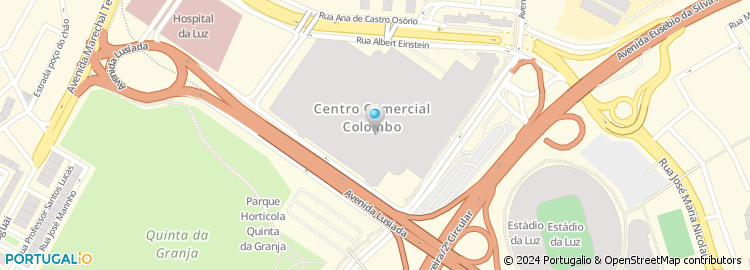 Mapa de Casa da Sorte, Centro Colombo