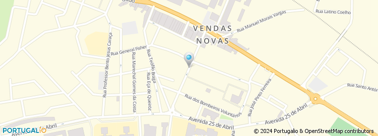 Mapa de Casa do Benfica em Vendas Novas