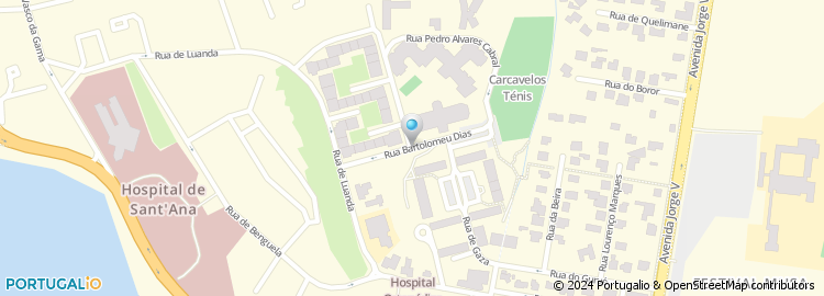 Mapa de Rua Bartolomeu Dias