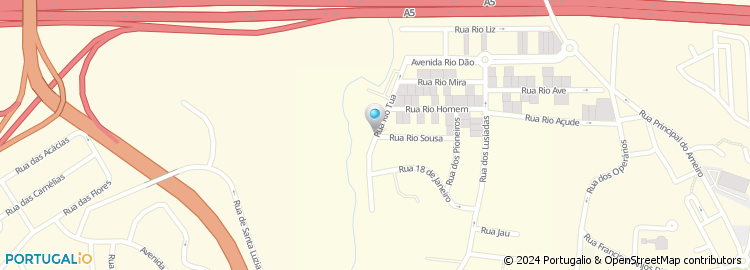 Mapa de Rua Rio Tua