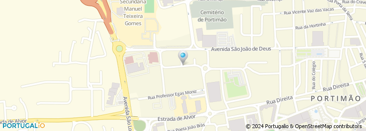 Mapa de Centro de Saúde de Portimão