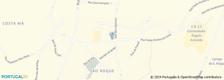 Mapa de Centro Social e Paroquial de São Roque