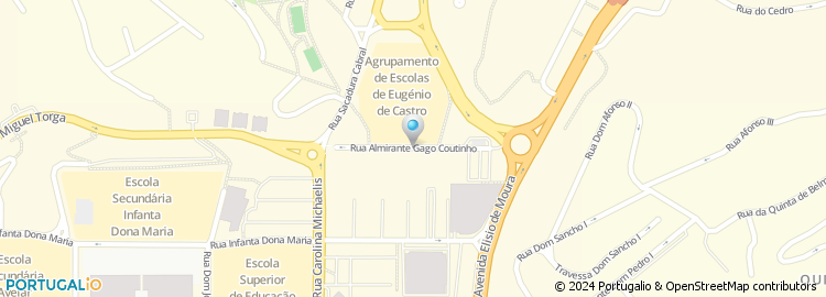 Mapa de Rua Almirante Gago Coutinho