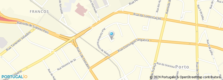 Mapa de Condominio Edificio Porto Novo sito Rua General Norton Matos Nº 58 a 94 788 e Rua Vitorino Nemesio