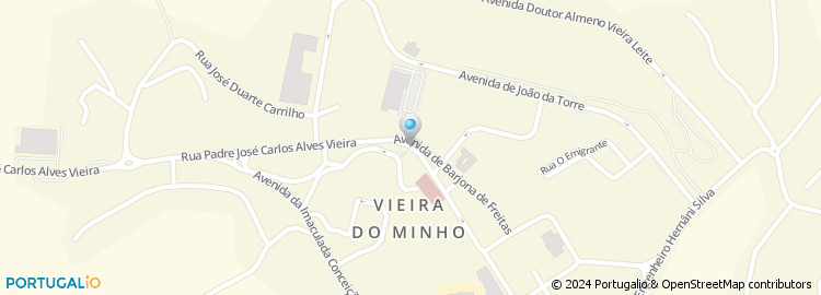 Mapa de Conservatoria do Registo Civil / Predial / Comercial - Vieira do Minho