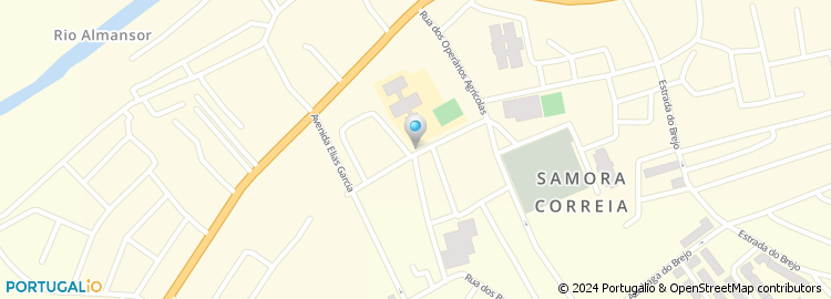 Mapa de Escola Básica de Acácias, Samora Correia, Benavente