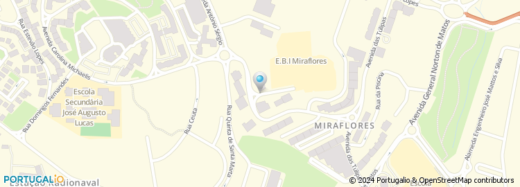 Mapa de Escola Básica de Miraflores, Algés, Oeiras