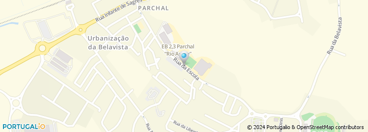 Mapa de Escola Básica de Parchal, Lagoa