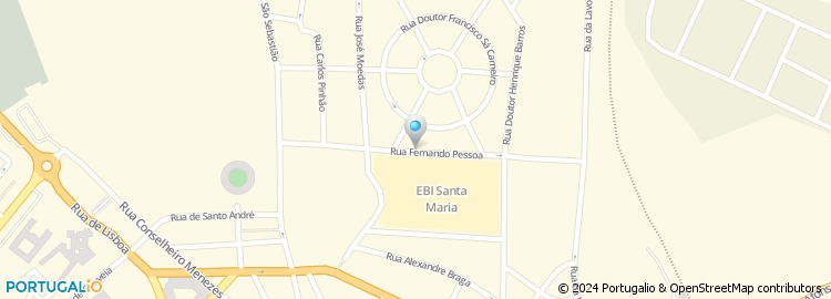 Mapa de Escola Básica de Santa Maria, Beja (EBI/JI)