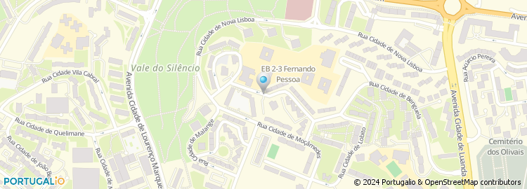 Mapa de Escola Básica Fernando Pessoa, Lisboa
