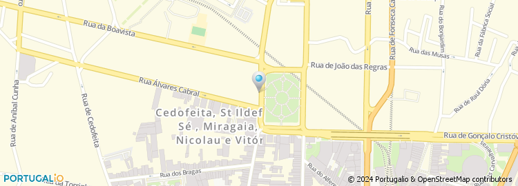 Mapa de Escola Profissional de Comércio, Escritorios e Serv. do Porto Raul Doria