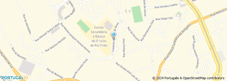 Mapa de Escola Secundária de Rio Tinto, Gondomar