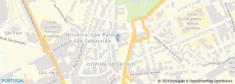 Mapa de Espaço do Cidadão de Guimarães