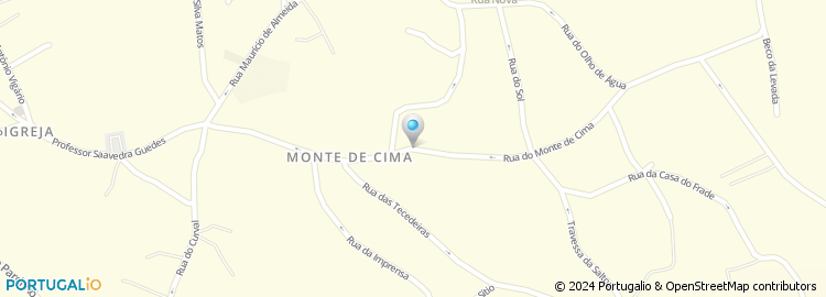 Mapa de Beco do Monte de Cima