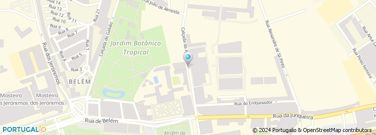 Mapa de Faculdade de Arquitectura da Universidade Tecnica de Lisboa