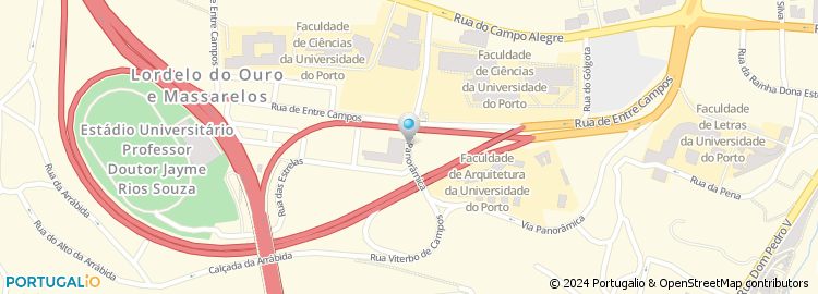 Mapa de FLUP, Faculdade de Letras da Universidade do Porto