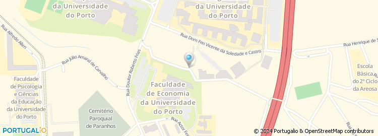 Mapa de FMDUP, Faculdade de Medicina Dentária da Universidade do Porto