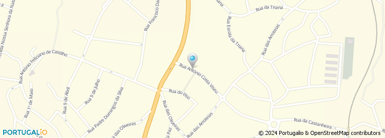 Mapa de Rua António da Costa Viseu