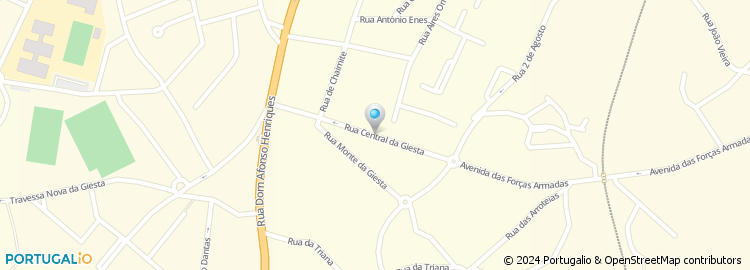 Mapa de Rua Central da Giesta