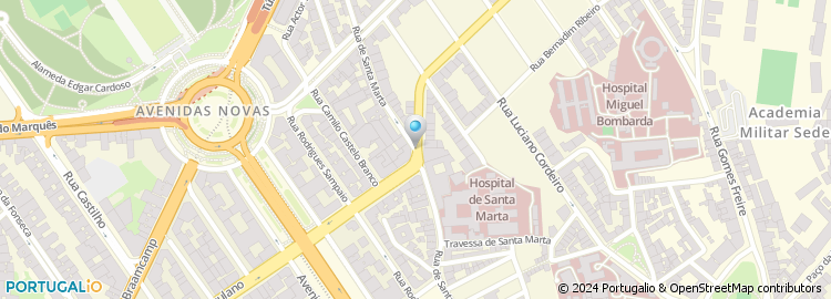 Mapa de Hospital de Santa Marta