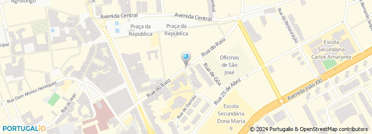 Mapa de Hospital Privado de Braga Centro