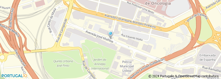 Mapa de Hotel Ibis Lisboa José Malhoa