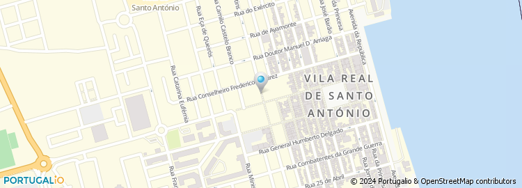 Mapa de Instituto de Segurança Social, Serviço Local de Atendimento de Vila Real de Santo António