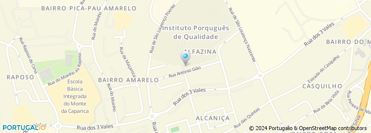Mapa de Instituto Português da Qualidade