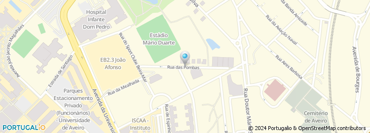 Mapa de Instituto Português do Desporto e Juventude, Aveiro