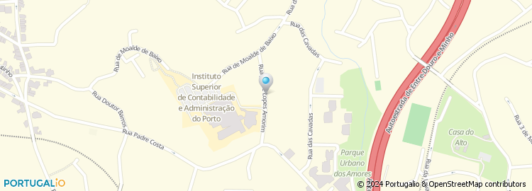 Mapa de ISCAP, Instituto de Contabilidade e Administração do Porto