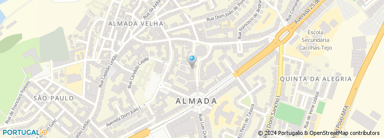 Mapa de Lanidor Loft, Almada