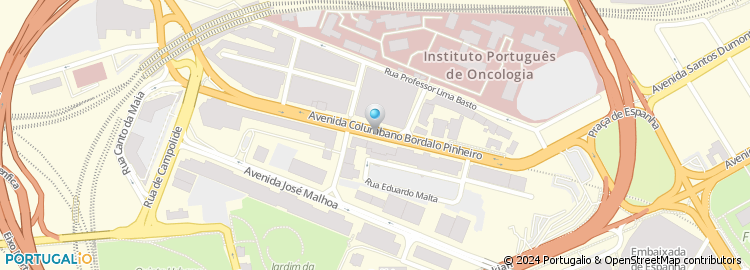 Mapa de Avenida Columbano Bordalo Pinheiro