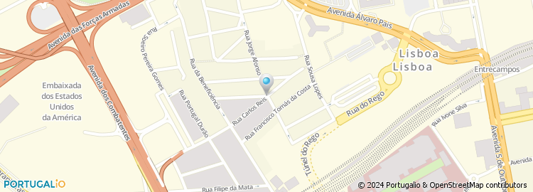 Mapa de Rua Carlos Reis