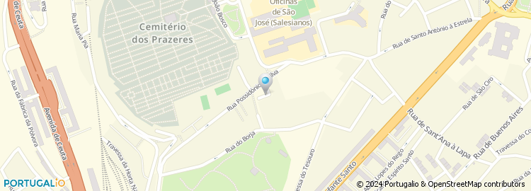 Mapa de Rua Possidónio da Silva