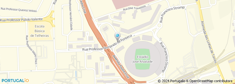 Mapa de Rua Professor Fernando da Fonseca