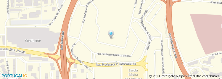 Mapa de Rua Professor Queiroz Veloso