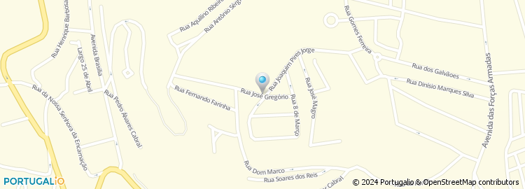 Mapa de Rua José Gregório
