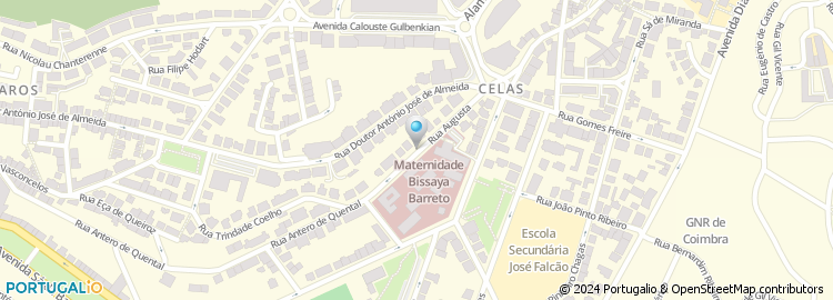 Mapa de Maternidade Bissaya Barreto - Centro Hospitalar de Coimbra