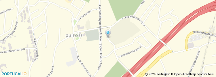 Mapa de Rua Engenheiro António Jorge Oliveira Maia